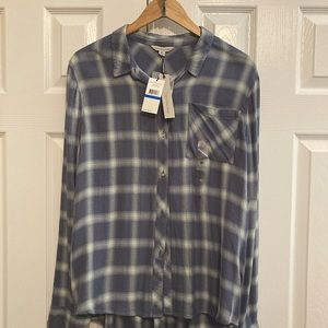 Calvin Klein Ladies SZ XL Long Sleeve NWT original price 69.50! Grey Blue Slate